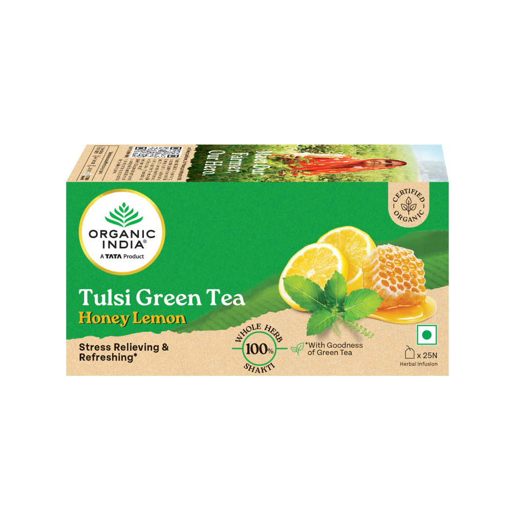 Organic India Tulsi Green Tea Honey Lemon 25N