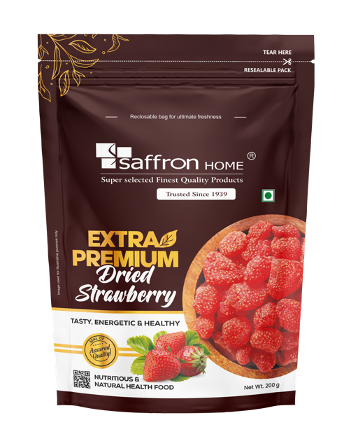 Saffron-Home-EP-200g-Dried-Strawberry-Medium Saffron Home Extra Premium Dried Strawberry 200g - Image 1