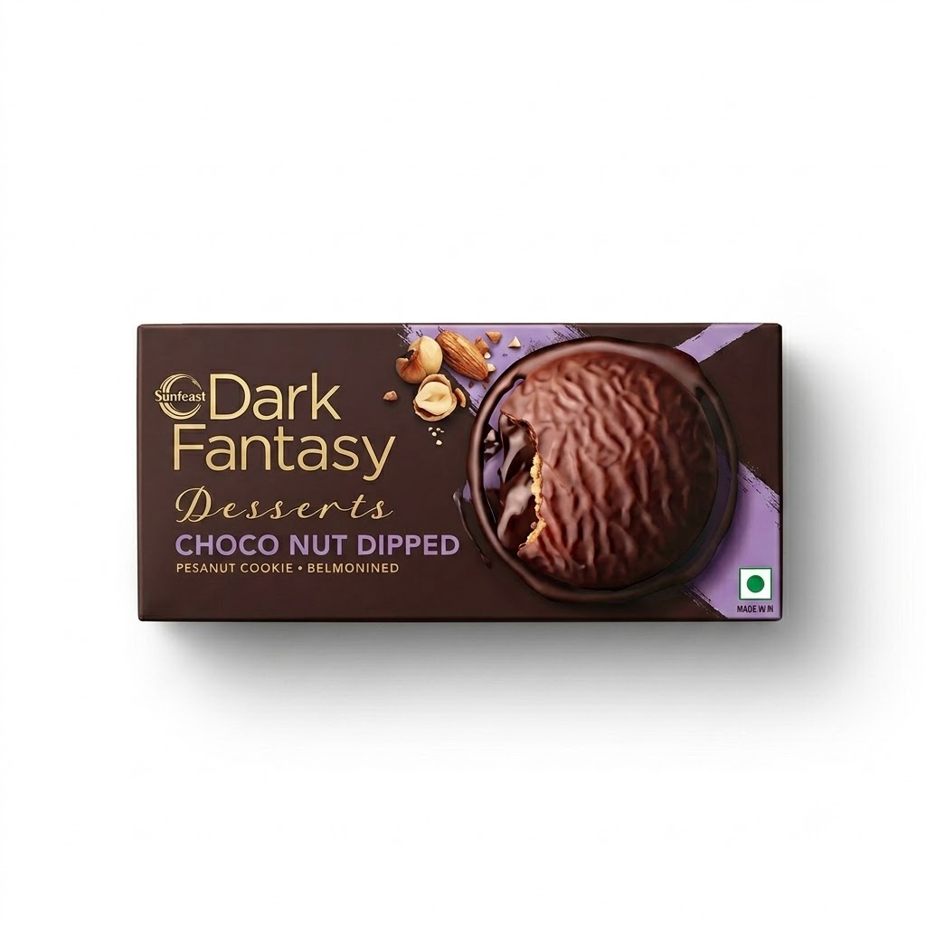 Sunfeast Dark Fantasy Choco Nut Dipped Cookie