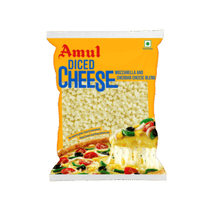 Amul Diced Cheese Mozzarella & Cheddar Cheese Blend 200g