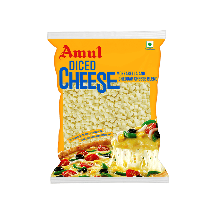 dfa345bf-052e-4657-ae4f-859bfe45fecf Amul Diced Cheese Mozzarella & Cheddar Cheese Blend 200g - Image 1