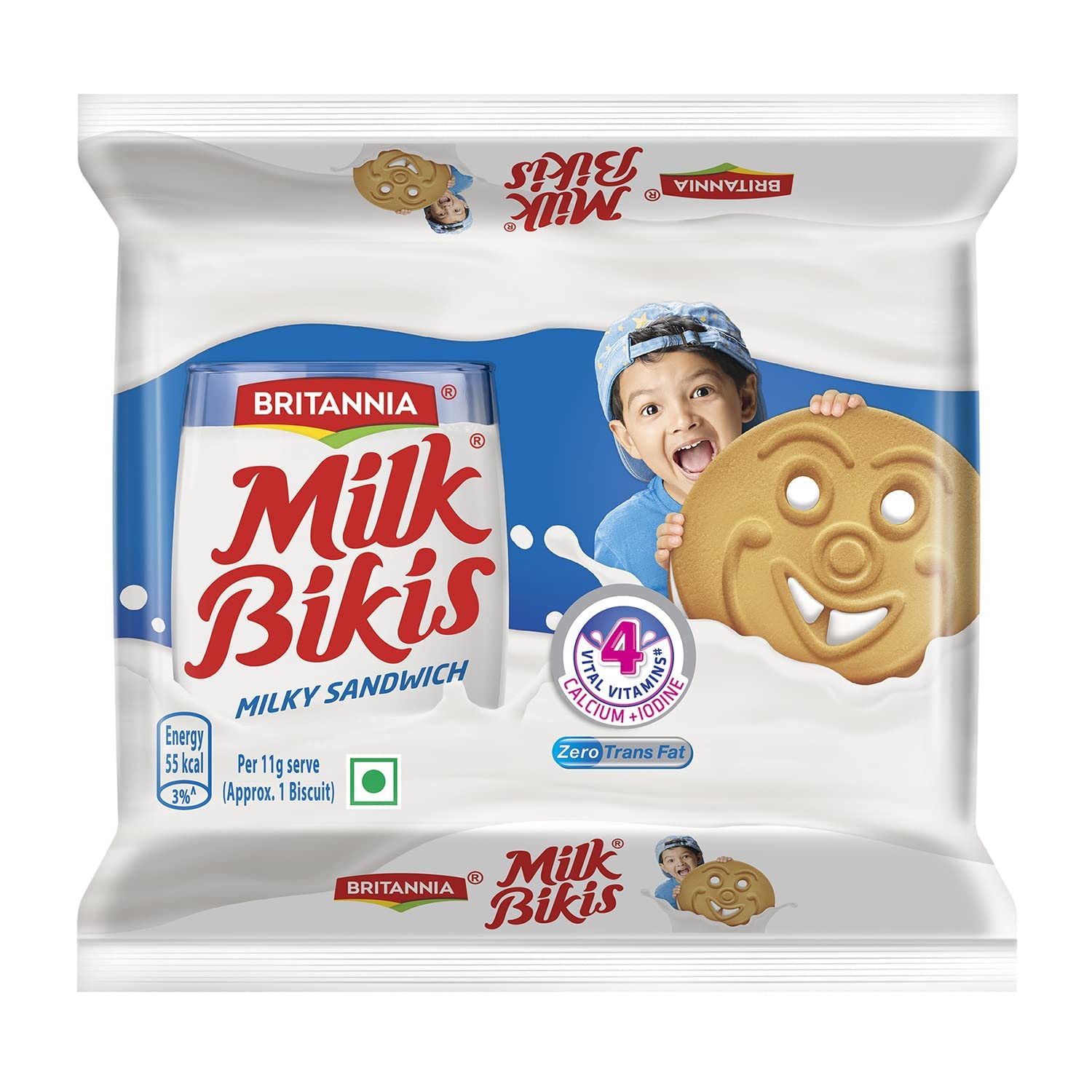 Britannia Milk Bikis Milky Sandwich Biscuit