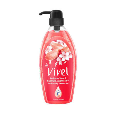 Vivel Red Aloe Vera & Cherry Blossom Scent Moisturising Shower Gel 500ml
