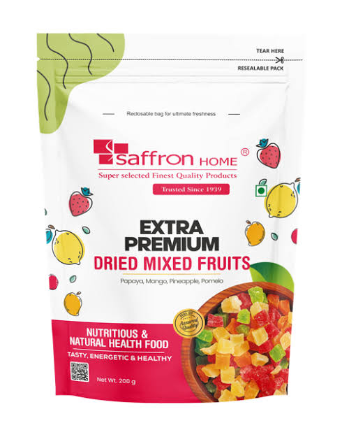 Saffron Home Extra Premium Mixed Dried Mixed Fruits 200g