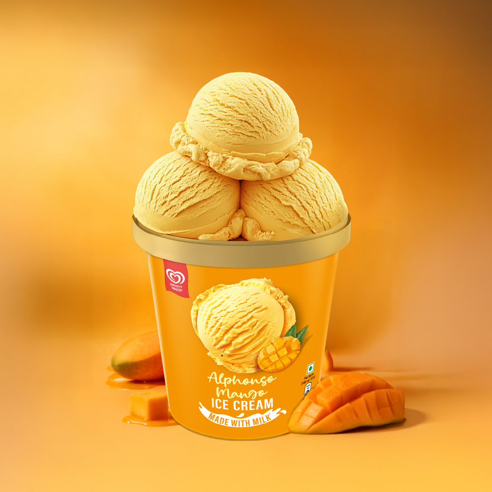 Kwality Wall’s Alphonso Mango Ice Cream Tub Kwality Wall’s Alphonso Mango Ice Cream Tub