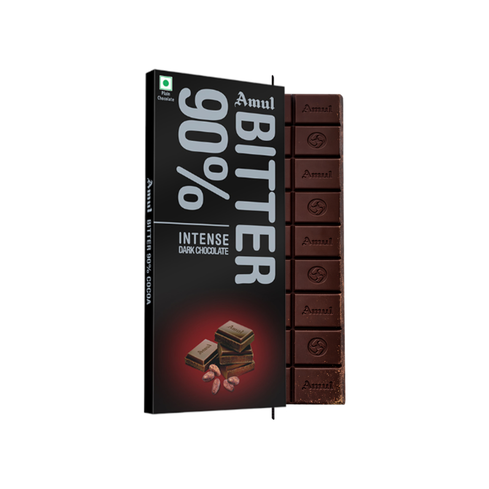 Amul Bitter 90% Intense Chocolate