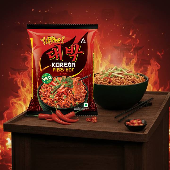 rc-upload-1775218772831-179 Korean fiery Hot Style Veg Noodles 80g - Image 1
