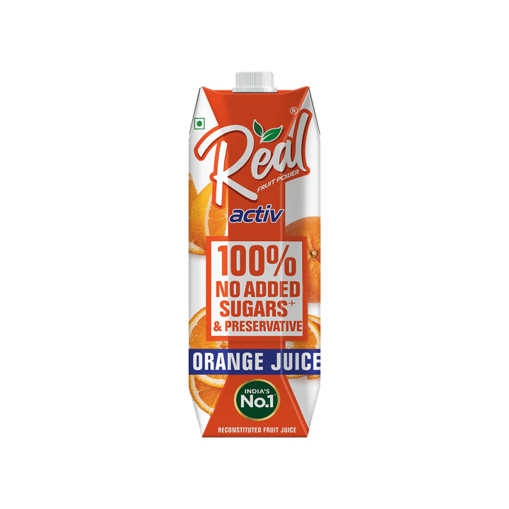 Real Active 100% Orange Juice 1Ltr