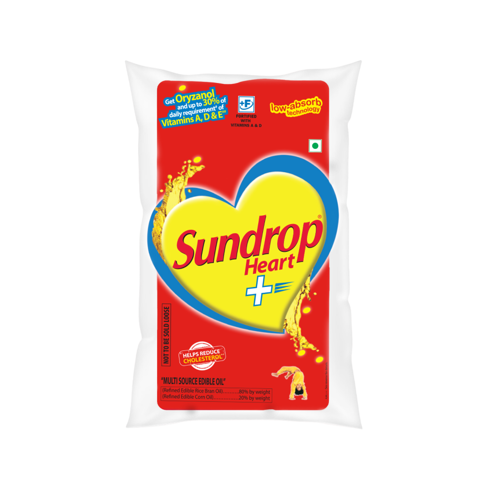 Sundrop Heart+ Rice Bran & Corn Refined Cooking Oil 750 ml