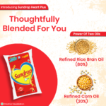 Sundrop Heart+ Rice Bran & Corn Refined Cooking Oil 750 ml - Image 2