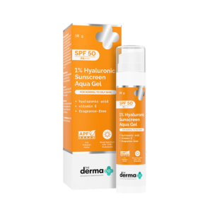The Derma Co 1% Hyaluronic Sunscreen Gel Aqua (SPF 50 PA++++) 50g